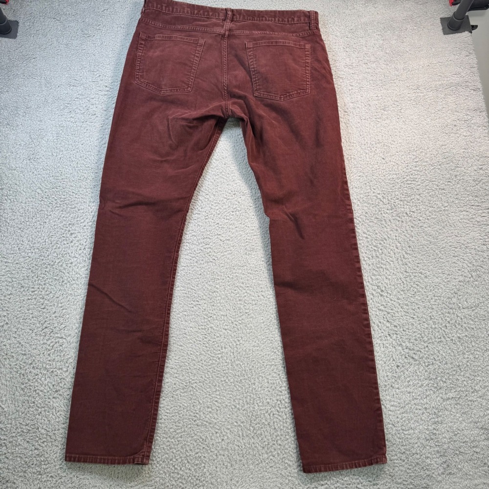 J.Crew 484 Slim Fit Corduroy Pants Mens 34x32 Maroon Stretch Re-Imagined - Picture 8 of 11